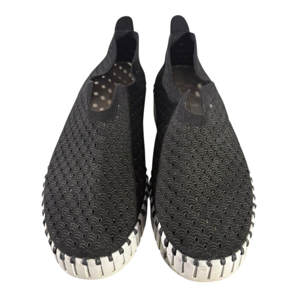 Ilse Jacobsen Women's Slip On TULIP3373-001 Black Sneakers Knit Size 7.5 - Picture 4 of 9